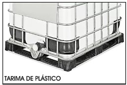 SSM ART Tanque IBC con Tarima de Plástico - 275 Galones