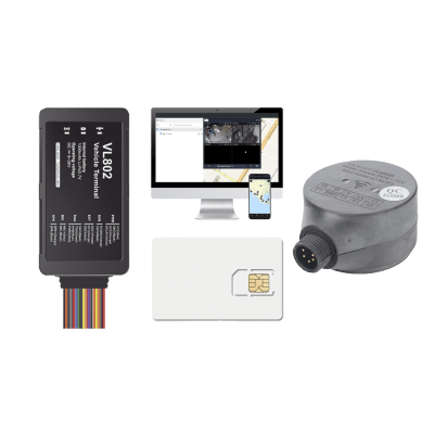 Kit localizador vehicular / 4G LTE / BLE / RS485 / Audio dos vias (requiere accesorios) / incluye SIM500MB2Y, Plataforma EPCOMGPSCODE y UL212 Sensor ultrasonico | VL802KITFUEL