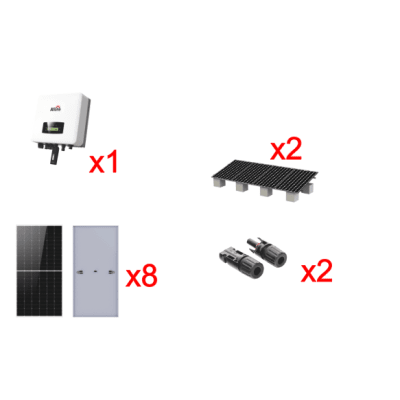 Kit Solar Interconexion 5kW 220Vca / Inversor AFORE / 8 Paneles de 640W / Montaje Incluido | HNS5000TLKIT1