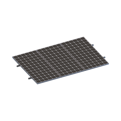 Kit De Minirieles Para Panel Solar Arreglo 1X3  Para Instalación Plano En Lámina | VEKTORMINIKIT1X3