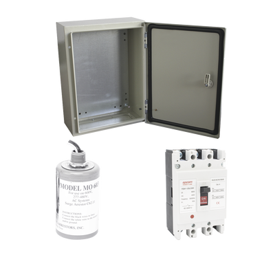 Kit de Centro de Carga Trifasico Para Corriente Alterna, Breaker de hasta 690 Vc de 125 A con Supresor de Descargas Atmosféricas. | PL125ACA
