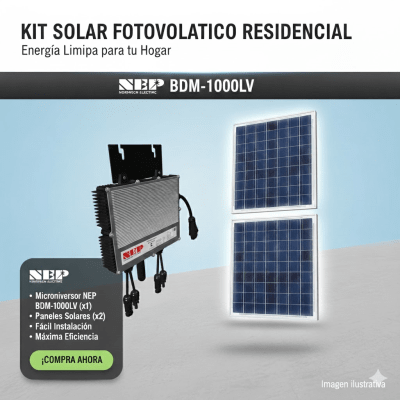 Kit Solar Interconexion  / 1kW  127Vca / Microinversores HOYMILES / Montaje Incluido | BDM1000LVKIT
