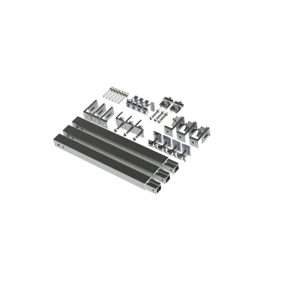 Caja de accesorios de aluminio  anodizado para montaje VEKTOR8R3M , arreglo 1X4 para techo | EPLAMO011X3ST