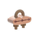 Conector Mecánico para 3 Cables para Calibre 2/0 AWG - 250 KCMIL a Tubería de 3/8"  o  Varilla 5/8" - 3/4". | HUB-GK64-29