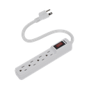 Multicontacto con cable 30 cm. 4 tomas 127 Vca línea, tierra, neutro 15 A max. | SYS-136200