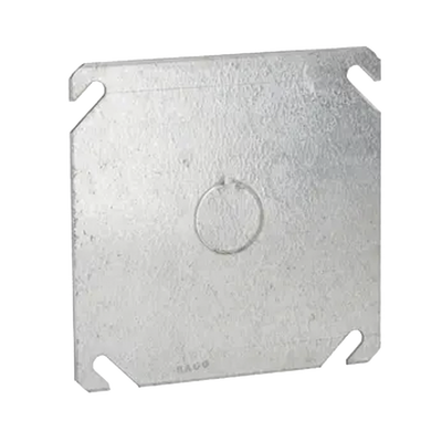 Tapa Cuadrada con Entrada de 1/2 para caja de 4". | HUB-753