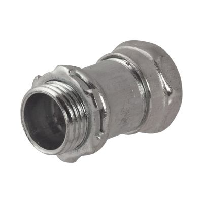 Conector Recto Compresión de Acero Galvanizado para Pared Delgada de 3/4" . | HUB-2903