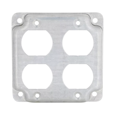 Cubierta de 4" para 2 Contactos Dúplex. | HUB-907C