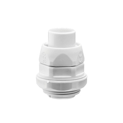 Conector (Racor) de tubería flexible a caja, PVC Auto-Extinguible de 50 mm, IP55 | DX-54-050