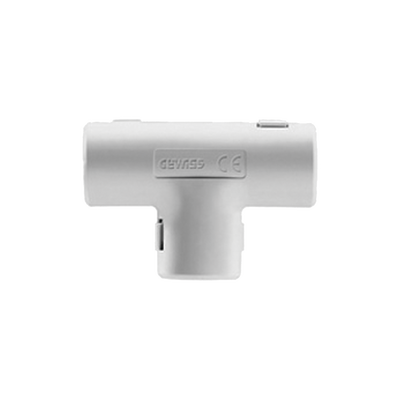 Unión en "T" para tubería rígida, recomendado para cable eléctrico, PVC Auto-extinguible, de 16 mm | DX-40-216