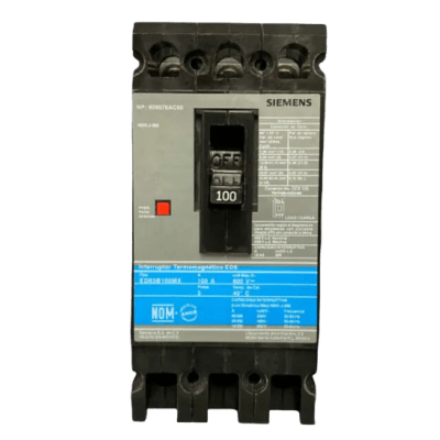 Interruptor Termomagnético ED6 600V 3X100A, Sin zapatas principales. | ED63B100MX