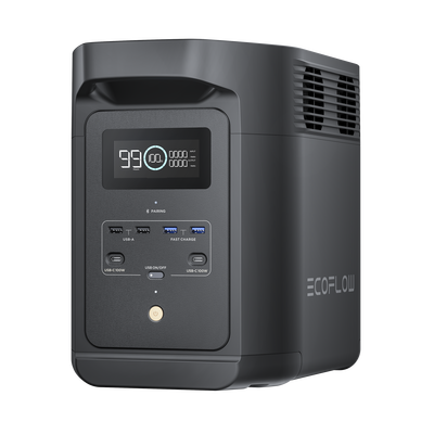 Estación de Energía Portátil de 980Wh Litio LFP / 10 Puertos AC 500 W (Max. 1000W) / 2 USB-C 100W / Cargador de Coche 10A a 12.6V / Conectividad WiFi y Bluetooth (App) / Carga Solar 500W Max. | E980