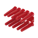 Taquete de 1/4  plástico paquete de 100 piezas para fijar objetos con tornillo en muros y techos de concreto o superficies sólidas, compatible con tornillo TH10X de 10 x 1 1/2"  (1103-03100) | TP-2X