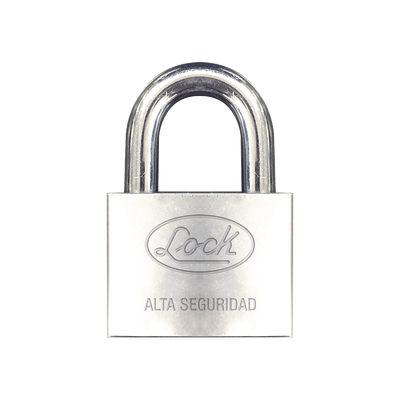 Candado de hierro alta seguridad con llave de disco/ Acabado Cromado/ Llaves Abloy/ Medida de Horquilla 50 mm. | SYS-LCA-C60