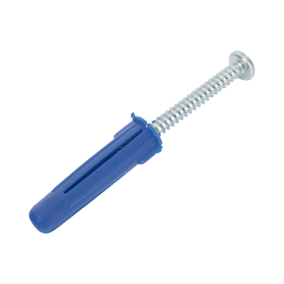 Paquete de 6 taquetes azul 2" y 6 tornillos 12mm x 2" (1105-05002) | TP-3-KIT