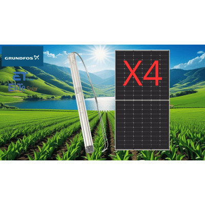 Kit De Bombeo Solar/ Bomba 1.4Kw / 4 Módulos Solares 610w | KIT-11SQF2-610W-B