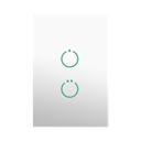 (ZWAVE) Interruptor On/Off panel táctil touch inalámbrico Zwave Plus 2 botones. No requiere cable neutro, Compatible con Hubitat HC8, Álula  M2M, otros | MHS512SL