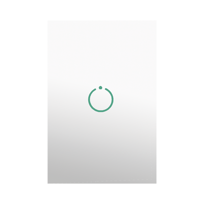 (ZWAVE) Interruptor On/Off panel táctil touch inalámbrico Zwave Plus 1 boton. No requiere cable neutro, Compatible con Hubitat HC8, Álula  M2M, otros | MHS511SL