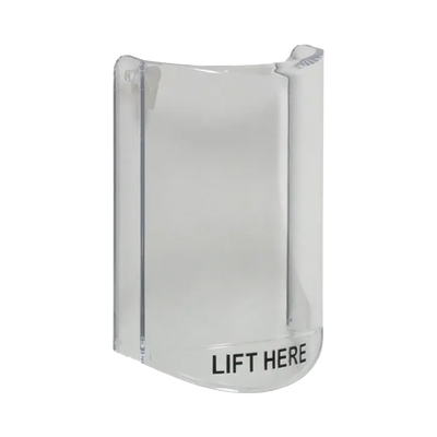 Cubierta Protectora De Policarbonato, Súper Resistente, Sin Sonido, Texto En Ingles, Para Botones Multiusos Serie StopperÆ Station De STI | STI-6517