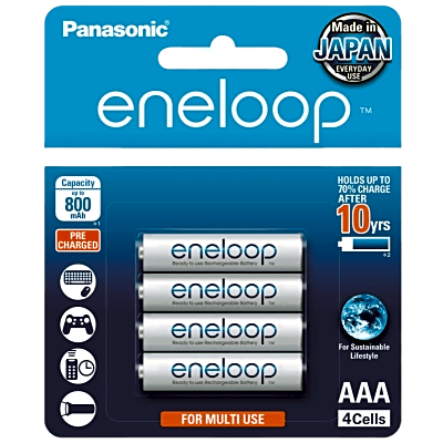 Batería Recargable AAA 1.2V ENELOOP / Ni-HM / Paquete de 4 Baterías | BK4MCCE4BT6