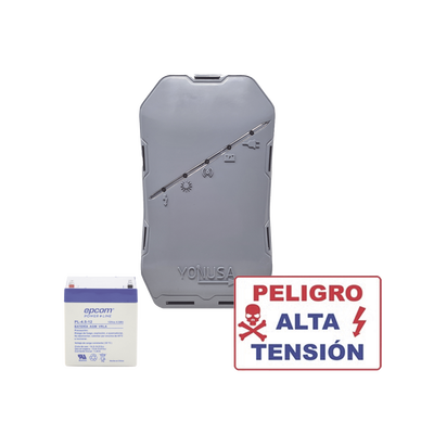 KIT deEnergizador 12,000Volts - .5 Joules / 500 Mts Lineales de Protección / Cercas Electrificadas / Llavero Incluido | SYSNGHS-KIT