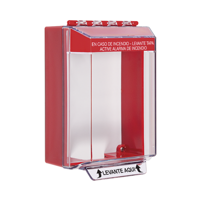 Cubierta Universal De Montaje Superficial, Con Espaciador 1.46", Serie Universal Stopper® Texto De Incendio En Español | STI-14210FR-ES