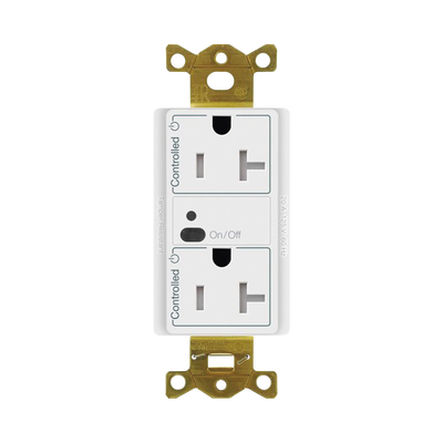 Receptáculo con señal inalámbrica ClearConnect Lutron VIVE / 20 A, control inteligente en 1 conector. | CAR2S20STRWH