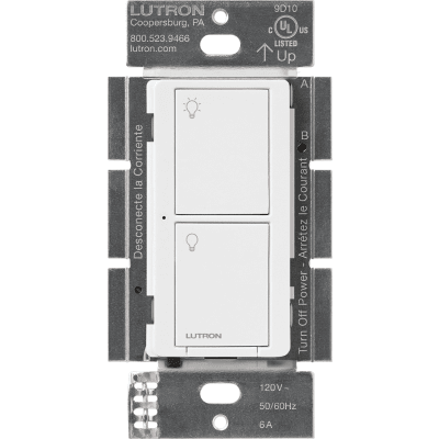 (Caseta Wireless) Interruptor Inteligente On/Off, requiere cable neutro. 6A, /120V | PD6ANSWH