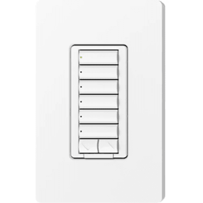Teclado de Pared RadioRA 2 / Control de Luces y Cortinas / Botones Retroiluminados / Compatible con RF e IR / Configuración Flexible / Montaje en Pared / Diseño Elegante | RRDW6BRLTP