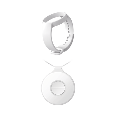 (AX PRO) Botón de Pánico Doble Inalámbrico Portátil HIKVISION / IP54 / Indicador LED + (AX PRO) Pulsera para Botón de Pánico Portátil | DS-PDEBP2-EG2-WB/BAND