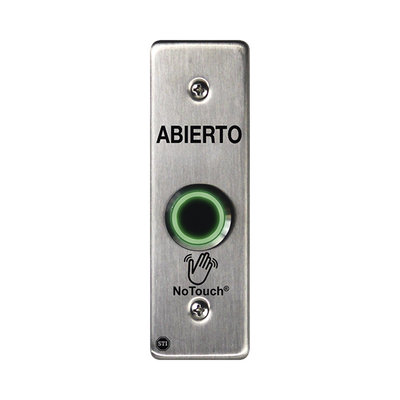 Interruptor IR NoTouch® de Acero Inoxidable, Montaje Delgado, Caja Posterior, ABIERTO | NT-SS002-ES