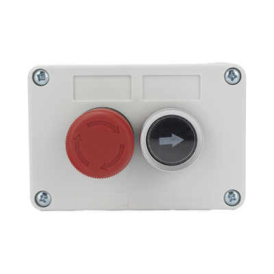 Botonera Doble Para Barreras Vehiculares, Operadores Corredizos y Abatibles / Botón de Stop Enclavado | XBS-SW-23