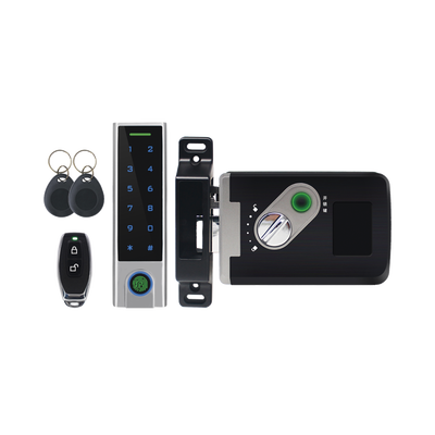 Kit de Cerradura Inteligente / Incluye Teclado y Control Remoto / Soporta Huella, Tarjeta y Contraseña / Teclado Metálico IP65 | ACCESS7-X
