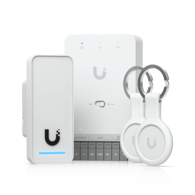 Kit de Inicio UniFi Access G3 / Gestión de Accesos para Puertas / Lectores y Teclados NFC / PoE++ / Certificaciones CE, FCC, IC, UL | UA-G3-SK