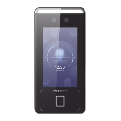 Terminal Min Moe WiFi de Reconocimiento Facial ULTRA RÁPIDO (Exterior IP65) / Hasta 1.5 mts en lectura / Soporta P2P Hik-Connect / 3,000 Usuarios /QR y Videoportero (ambientes de bajo ruido) / HIK-IA | DS-K1T341CMFW