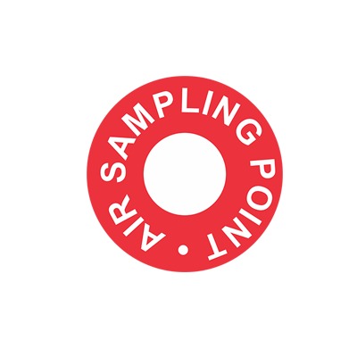 Etiqueta de Punto de Muestreo para Tubería de Aspiración, Paquete con 125 Piezas | RP-5218