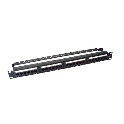 Panel de Parcheo de Impacto (110) UTP de 24 Puertos Cat6, 19 Pulgadas (48.26 cm), con Barra para Organizar Cable | LP-PP-607