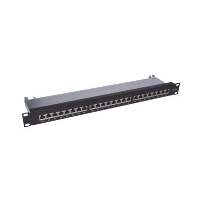 Panel de Parcheo de Impacto (110) Blindado de 24 Puertos Cat6A | LP-PP-CS-6A-24P