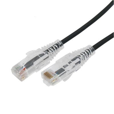 Cable de Parcheo Slim UTP Cat6A - 3 Metros (9.84 Pies) Negro, Diámetro Reducido (28 AWG) | LP-UT6A-300-BK28