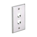 Placa de Pared Vertical, de Acero Inoxidable, Salida Para 2 Puertos Mini-Com | CFP2SY
