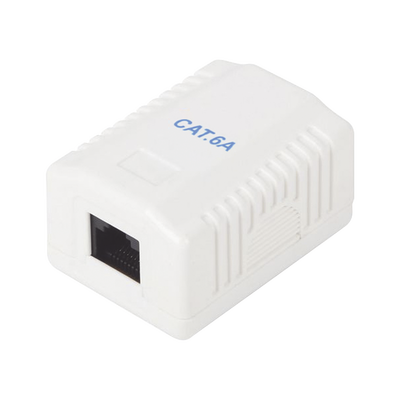 Caja de Pared con 1 Puerto, Incluye 1 Jack UTP Cat6A | LP-WP-38-C6A