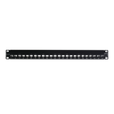 Patch Panel UTP Z-MAX de 24 Puertos, Precargado con Jacks Categoría 6, Plano, 1UR | Z6-PNL-24K