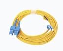 SSMELE Jumper de Fibra Óptica Monomodo 9/125 LC/UPC-SC/UPC, PVC, 2.0 mm, Dúplex, Amarillo, 5 Metros (16.40 Pies)