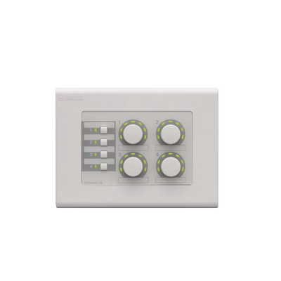Panel de Control Digital | 4 Perillas | 4 Switches Configurables | Compatible con Procesadores Serie MA, PA, y MTX | DCP4V4S