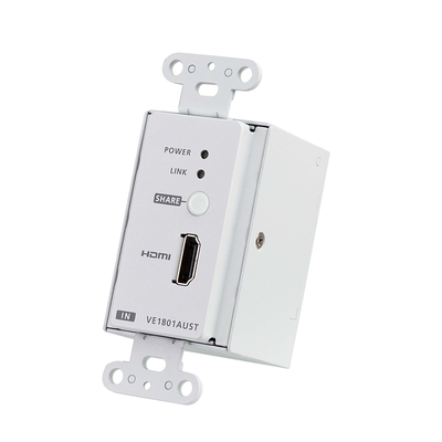 Transmisor HDMI | 4K a 40 metros | HDBaseT-Lite con placa de pared estadounidense/PoH | VE1801AUST