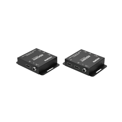 Kit Extensor HDMI | 4K30 hasta 100m | Cat6 | Transmisión sin Compresión | Soporta PoC Bidireccional | EDID y Audio 5.1CH | EPC-ED9100R2
