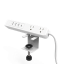 Multicontacto con Montaje para Escritorio / Carga Rápida para 65 W / 2 x Nema 5-15P / 3 x USB-A (5V @3A) / 1 x USB-C (65W) | EPLCLAMPOW
