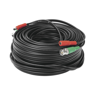 Cable Coaxial (BNC RG59) + Alimentación / SIAMES / 30 Metros (98.43 Pies) / 100% COBRE / Para Cámaras 4K / Uso Interior y Exterior | DIY-30M-HD