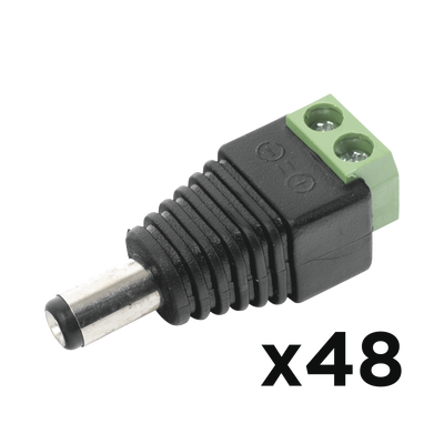 KIT DE 48 CONECTORES MACHO JR52 PARA ALIMENTACIÓN A 12 Vcc | PAQ48JR52
