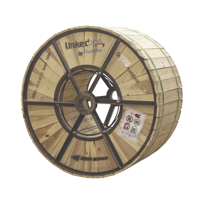 Carrete de 4 Kilómetros de Fibra Óptica Aérea (ADSS) G.652D, Monomodo de 48 Hilos, Exterior, Span 200, Loose Tube | OC-ADSS-48C-S200/4KM